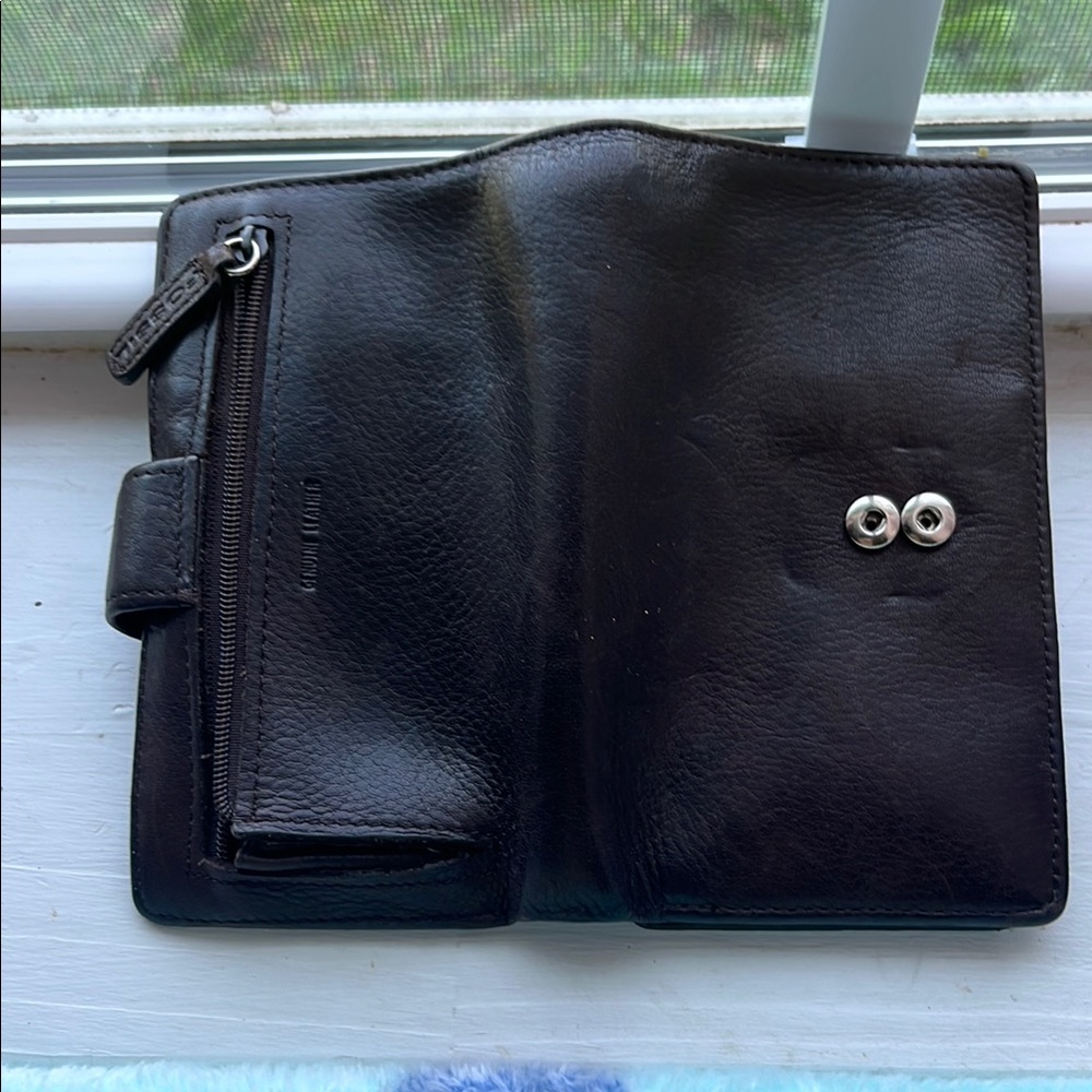 Fossil Dark Leather Wallet with Buckle - Picture 3 of 5